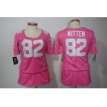 nike women nfl jerseys dallas cowboys #82 witten pink[breast cancer awareness]