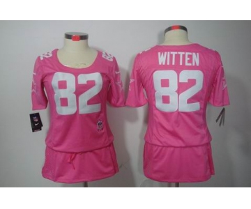 nike women nfl jerseys dallas cowboys #82 witten pink[breast cancer awareness]