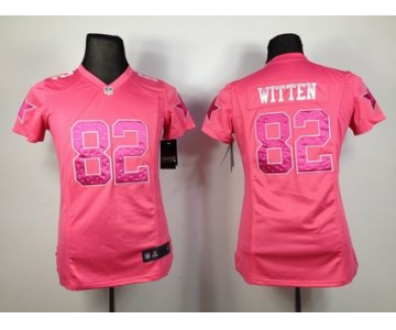 nike women nfl jerseys dallas cowboys #82 witten pink[nike]