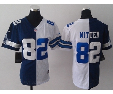 nike women nfl jerseys dallas cowboys #82 witten white-blue[Elite split]