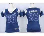 nike women nfl jerseys dallas cowboys #88 bryant blue[fashion Rhinestone sequins]