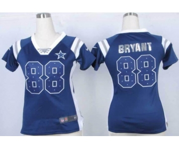 nike women nfl jerseys dallas cowboys #88 bryant blue[fashion Rhinestone sequins]