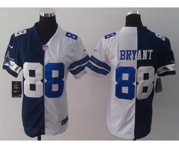 nike women nfl jerseys dallas cowboys #88 bryant white-blue[nike split]