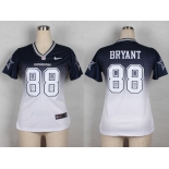 nike women nfl jerseys dallas cowboys #88 dez bryant blue-white[Elite drift fashion][second version]