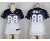 nike women nfl jerseys dallas cowboys #88 dez bryant blue-white[Elite drift fashion][second version]