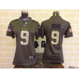 nike women nfl jerseys dallas cowboys #9 romo army green[nike Limited Salute To Service]