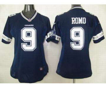 nike women nfl jerseys dallas cowboys #9 romo blue[nike]