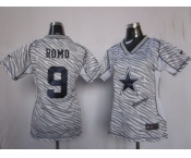 nike women nfl jerseys dallas cowboys #9 romo [fem fan zebra]