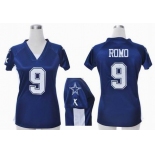 nike women nfl jerseys dallas cowboys #9 romo grey blue[draft him ii top]