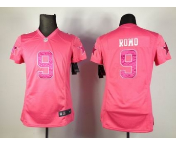 nike women nfl jerseys dallas cowboys #9 romo grey pink[nike]