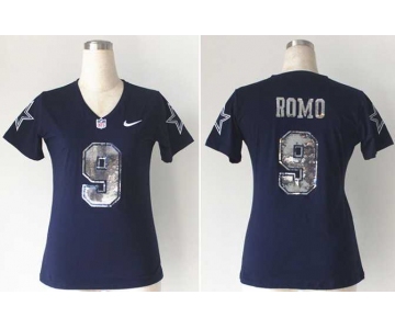 nike women nfl jerseys dallas cowboys #9 tony romo blue jerseys