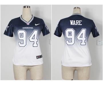 nike women nfl jerseys dallas cowboys #94 ware blue-white[nike drift fashion][second version]