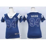 nike women nfl jerseys dallas cowboys #94 ware blue[fashion Rhinestone sequins]