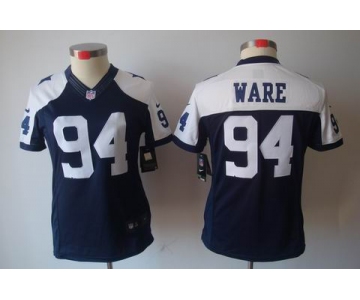 nike women nfl jerseys dallas cowboys #94 ware blue[nike limited throwback]