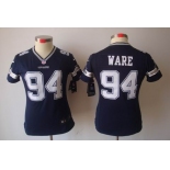 nike women nfl jerseys dallas cowboys #94 ware blue[nike limited]