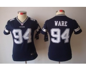 nike women nfl jerseys dallas cowboys #94 ware blue[nike limited]