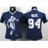 nike women nfl jerseys dallas cowboys #94 ware blue[portrait fashion]