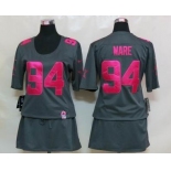 nike women nfl jerseys dallas cowboys #94 ware dk.grey[breast cancer awareness]