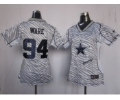 nike women nfl jerseys dallas cowboys #94 ware [fem fan zebra]