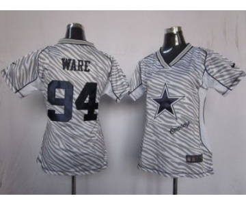 nike women nfl jerseys dallas cowboys #94 ware [fem fan zebra]