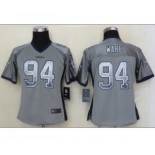 nike women nfl jerseys dallas cowboys #94 ware grey[Elite drift fashion]