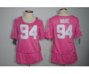 nike women nfl jerseys dallas cowboys #94 ware pink[breast cancer awareness]