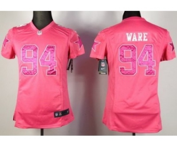 nike women nfl jerseys dallas cowboys #94 ware pink[nike]