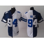 nike women nfl jerseys dallas cowboys #94 ware white-blue[Elite split]