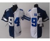 nike women nfl jerseys dallas cowboys #94 ware white-blue[Elite split]