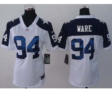 nike women nfl jerseys dallas cowboys #94 ware white[nike throwback]