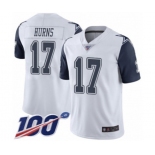 Youth Dallas Cowboys #17 Allen Hurns Limited White Rush Vapor Untouchable 100th Season Football Jersey