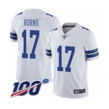 Youth Dallas Cowboys #17 Allen Hurns White Vapor Untouchable Limited Player 100th Season Football Jersey