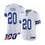 Youth Dallas Cowboys #20 George Iloka White Vapor Untouchable Limited Player 100th Season Football Jersey