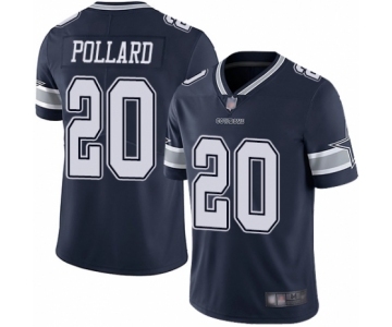 Youth Dallas Cowboys #20 Tony Pollard Navy Blue Team Color Vapor Untouchable Limited Player Football Jersey