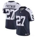 Youth Dallas Cowboys #27 Royce Freeman Navy White Thnaksgiving Vapor Untouchable Limited Stitched Football Jersey