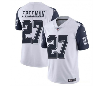 Youth Dallas Cowboys #27 Royce Freeman White Color Rush Limited Stitched Football Jersey