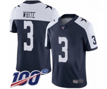 Youth Dallas Cowboys #3 Mike White Navy Blue Throwback Alternate Vapor Untouchable Limited Player 100th Season Football Jersey