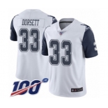 Youth Dallas Cowboys #33 Tony Dorsett Limited White Rush Vapor Untouchable 100th Season Football Jersey