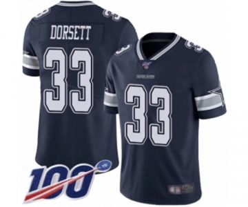 Youth Dallas Cowboys #33 Tony Dorsett Navy Blue Team Color Vapor Untouchable Limited Player 100th Season Football Jersey