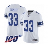 Youth Dallas Cowboys #33 Tony Dorsett White Vapor Untouchable Limited Player 100th Season Football Jersey