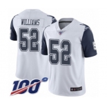 Youth Dallas Cowboys #52 Connor Williams Limited White Rush Vapor Untouchable 100th Season Football Jersey