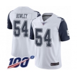 Youth Dallas Cowboys #54 Chuck Howley Limited White Rush Vapor Untouchable 100th Season Football Jersey