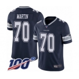 Youth Dallas Cowboys #70 Zack Martin Navy Blue Team Color Vapor Untouchable Limited Player 100th Season Football Jersey