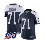 Youth Dallas Cowboys #71 La'el Collins Navy Blue Throwback Alternate Vapor Untouchable Limited Player 100th Season Football Jersey