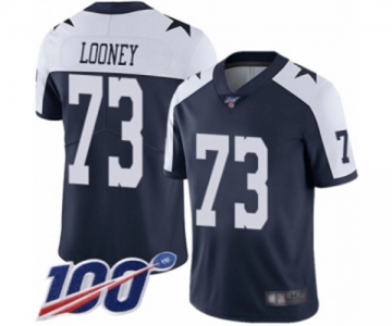 Youth Dallas Cowboys #73 Joe Looney Navy Blue Throwback Alternate Vapor Untouchable Limited Player 100th Season Football Jersey