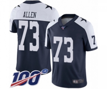 Youth Dallas Cowboys #73 Larry Allen Navy Blue Throwback Alternate Vapor Untouchable Limited Player 100th Season Football Jersey