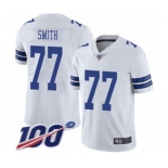 Youth Dallas Cowboys #77 Tyron Smith White Vapor Untouchable Limited Player 100th Season Football Jersey