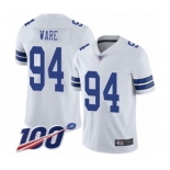 Youth Dallas Cowboys #94 DeMarcus Ware White Vapor Untouchable Limited Player 100th Season Football Jersey