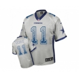 Youth Nike Dallas Cowboys #11 Cole Beasley Grey Stitched NFL Elite Drift Fashion Jersey