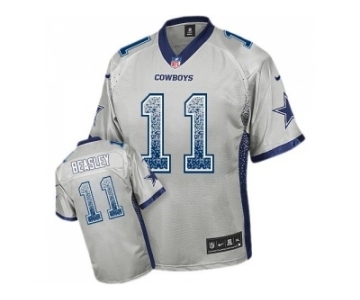 Youth Nike Dallas Cowboys #11 Cole Beasley Grey Stitched NFL Elite Drift Fashion Jersey